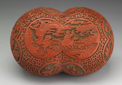 图片[4]-Carved polychrome lacquer box in the shape of conjoined spheres,  Qianlong reign (1736-1795), Qing dynasty-China Archive